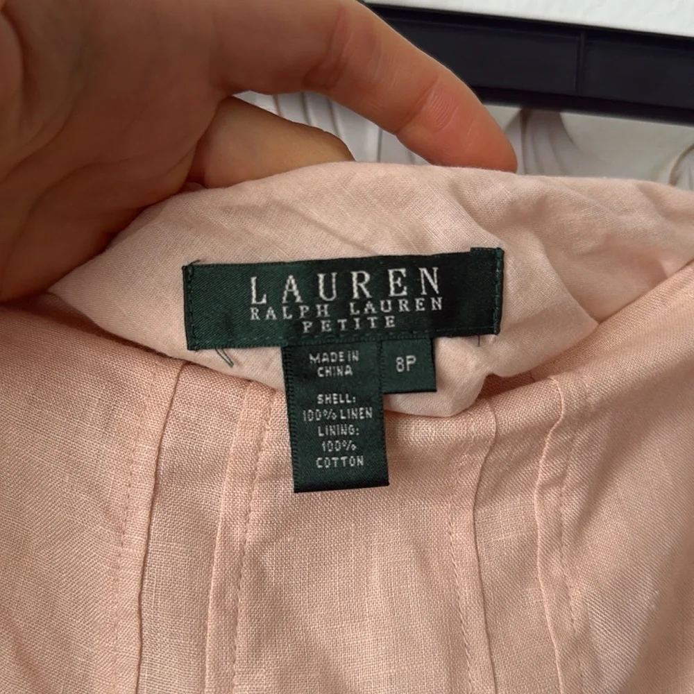 Lauren by Ralph Lauren 100% linen A line midi skirt